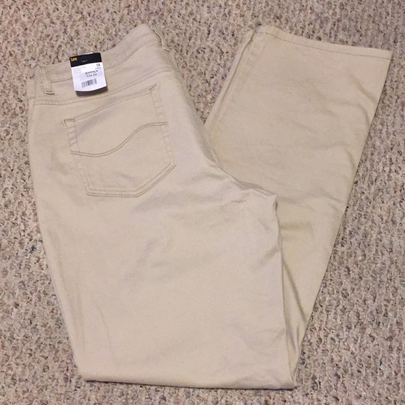 lee relaxed fit straight leg mid rise jeans